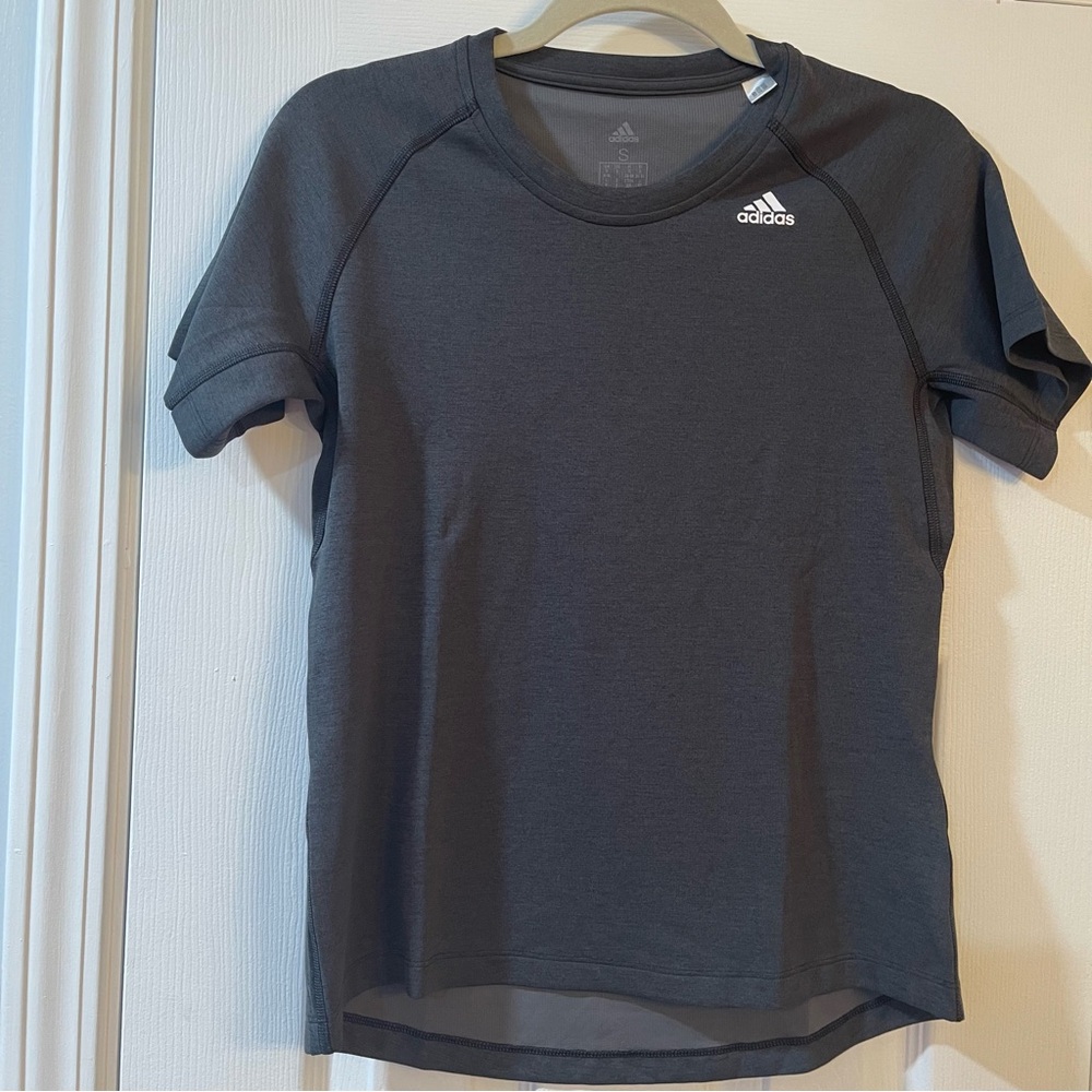 Adidas Heather Gray Crew Neck Tee